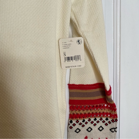 NWT Free People Mikah Layering Cuff Cream Combo Long Sleeve Boho - Picture 6 of 6